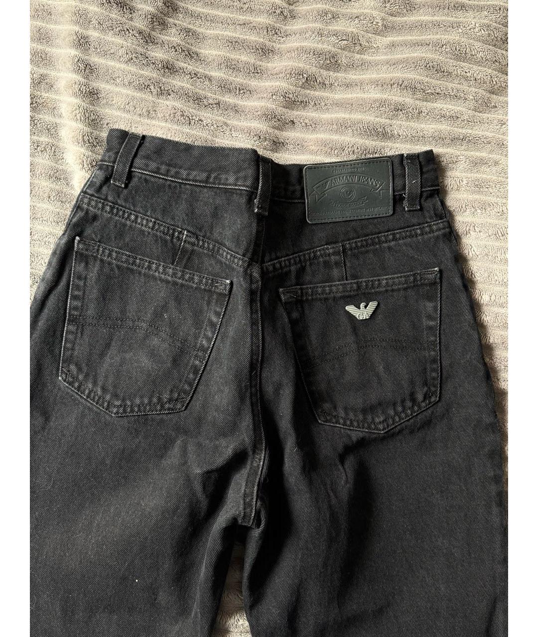 ARMANI JEANS Черные прямые джинсы, фото 3