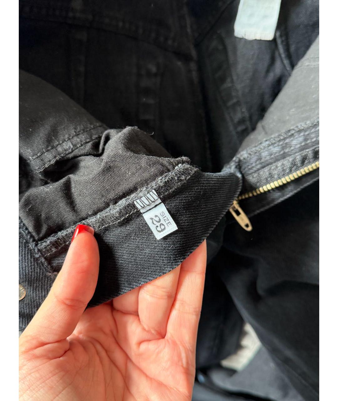 ARMANI JEANS Черные прямые джинсы, фото 4