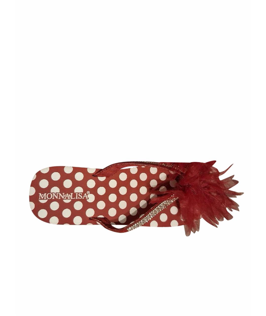 MONNALISA Бордовые неопреновые шлепанцы, фото 1