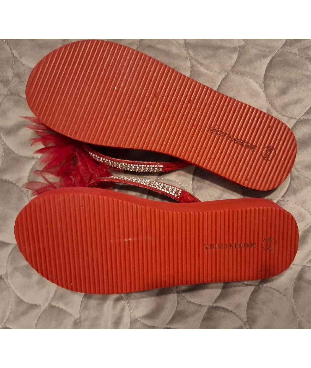 MONNALISA Бордовые неопреновые шлепанцы, фото 5