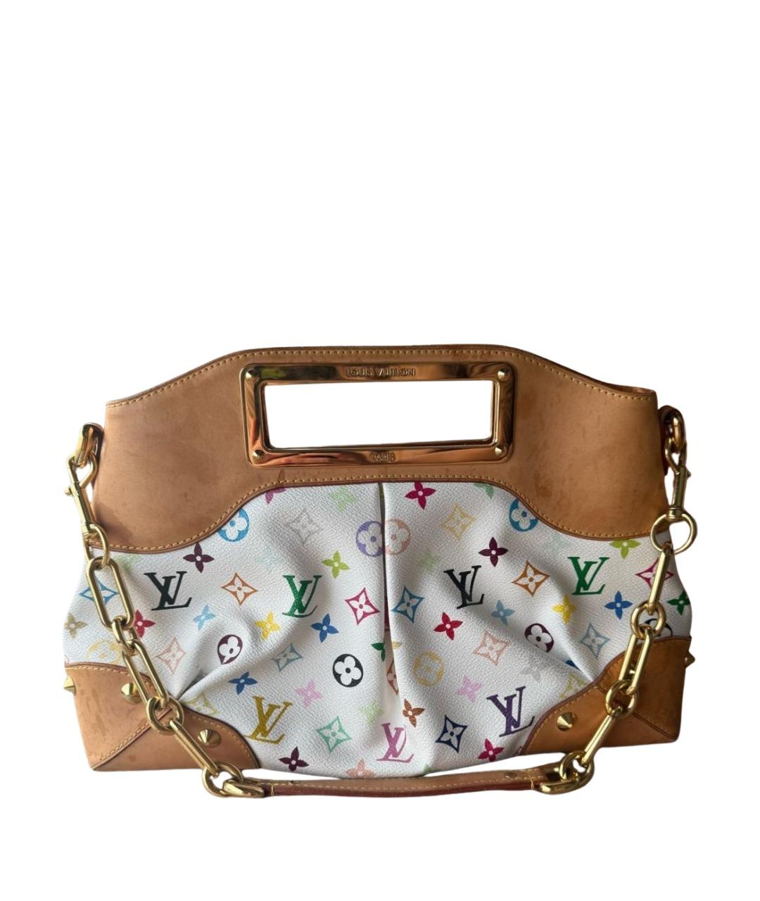 LOUIS VUITTON Белая кожаная сумка с короткими ручками, фото 1