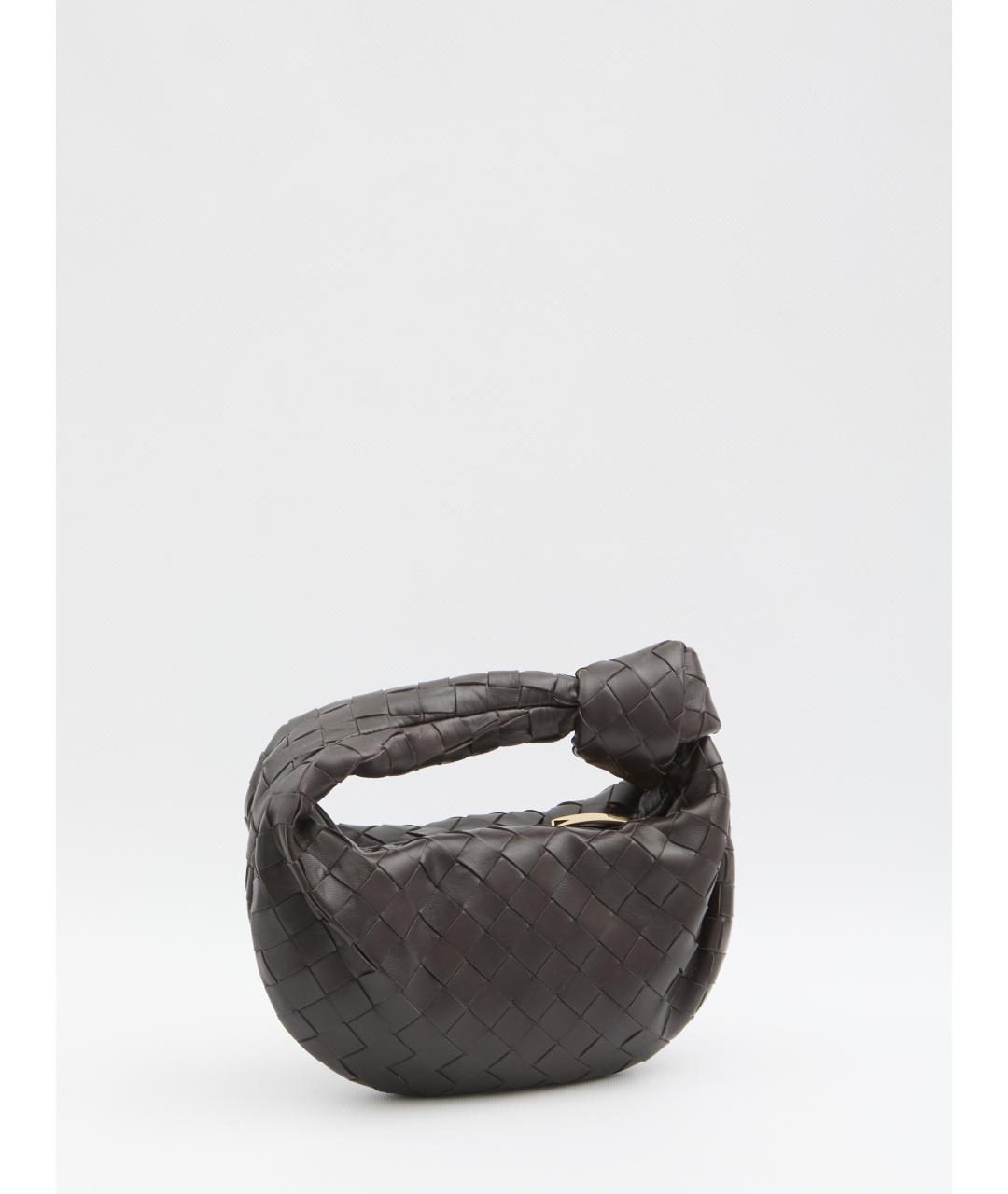 BOTTEGA VENETA Коричневая кожаная сумка с короткими ручками, фото 2