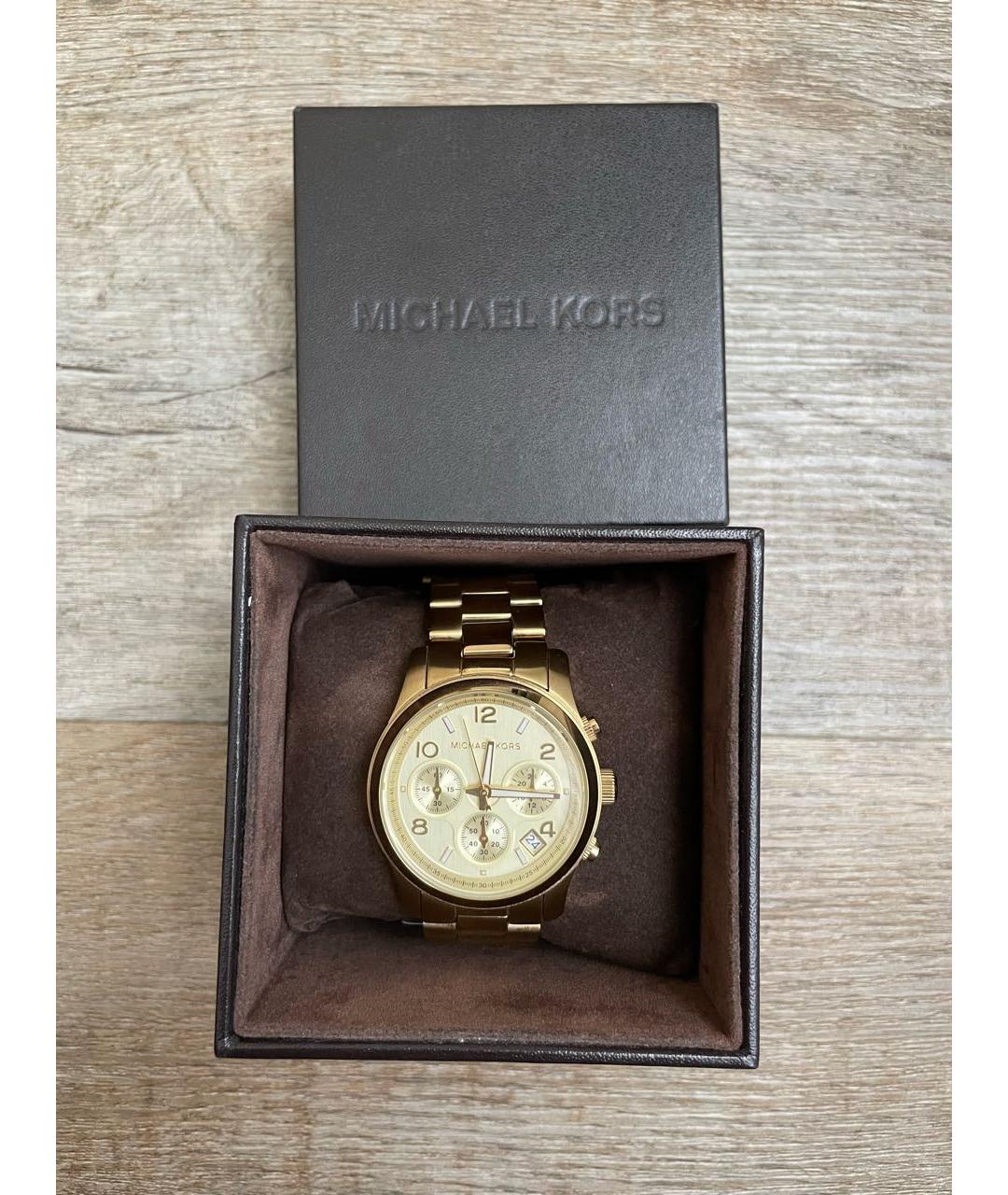 MICHAEL MICHAEL KORS Золотые позолоченные часы, фото 6