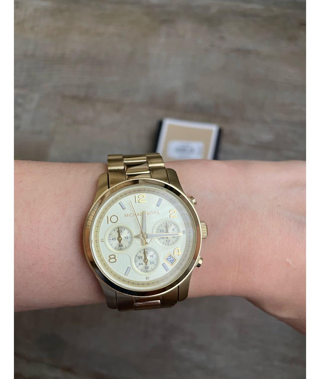 MICHAEL MICHAEL KORS Золотые позолоченные часы, фото 5