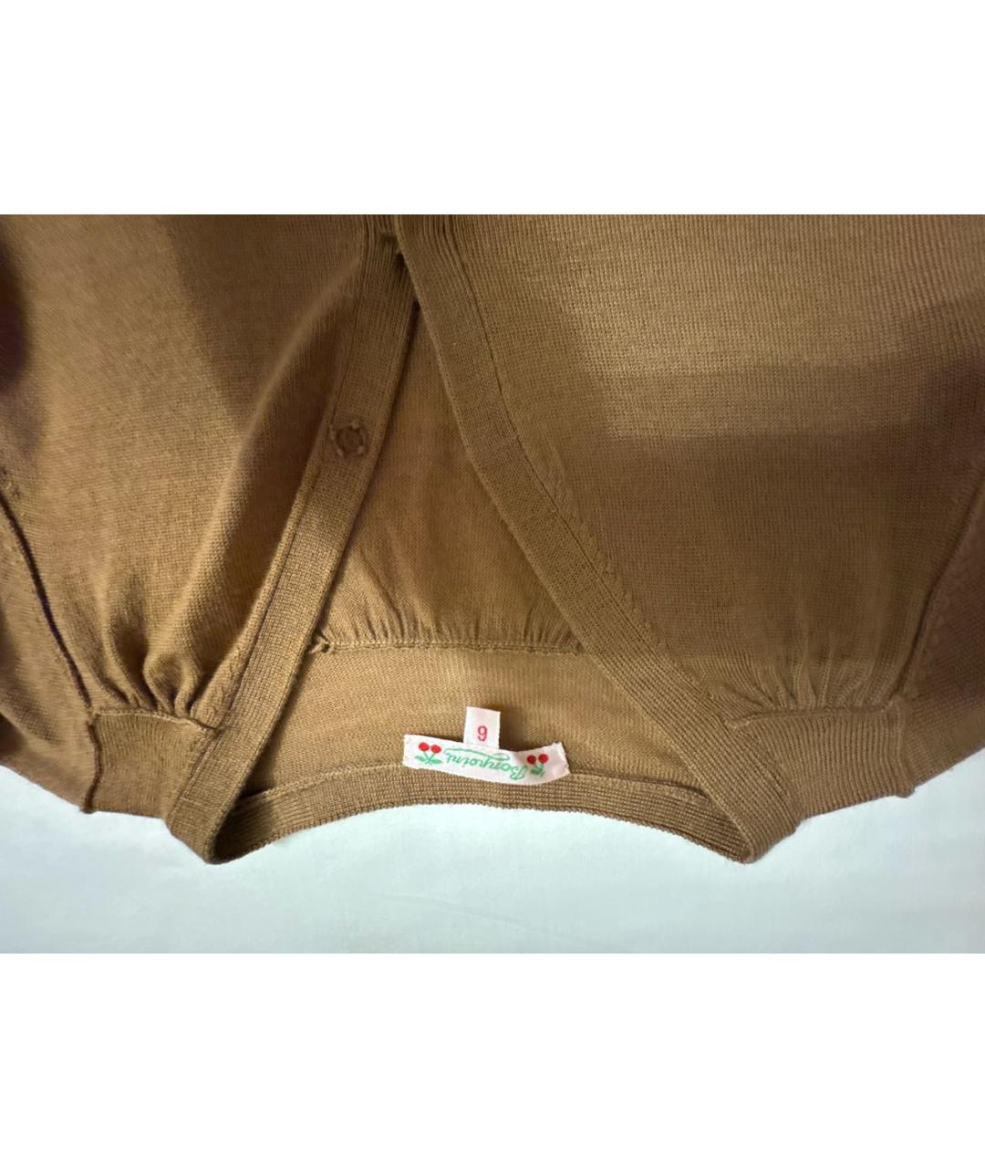 BONPOINT Горчичный шерстяной жакет / жилет, фото 4