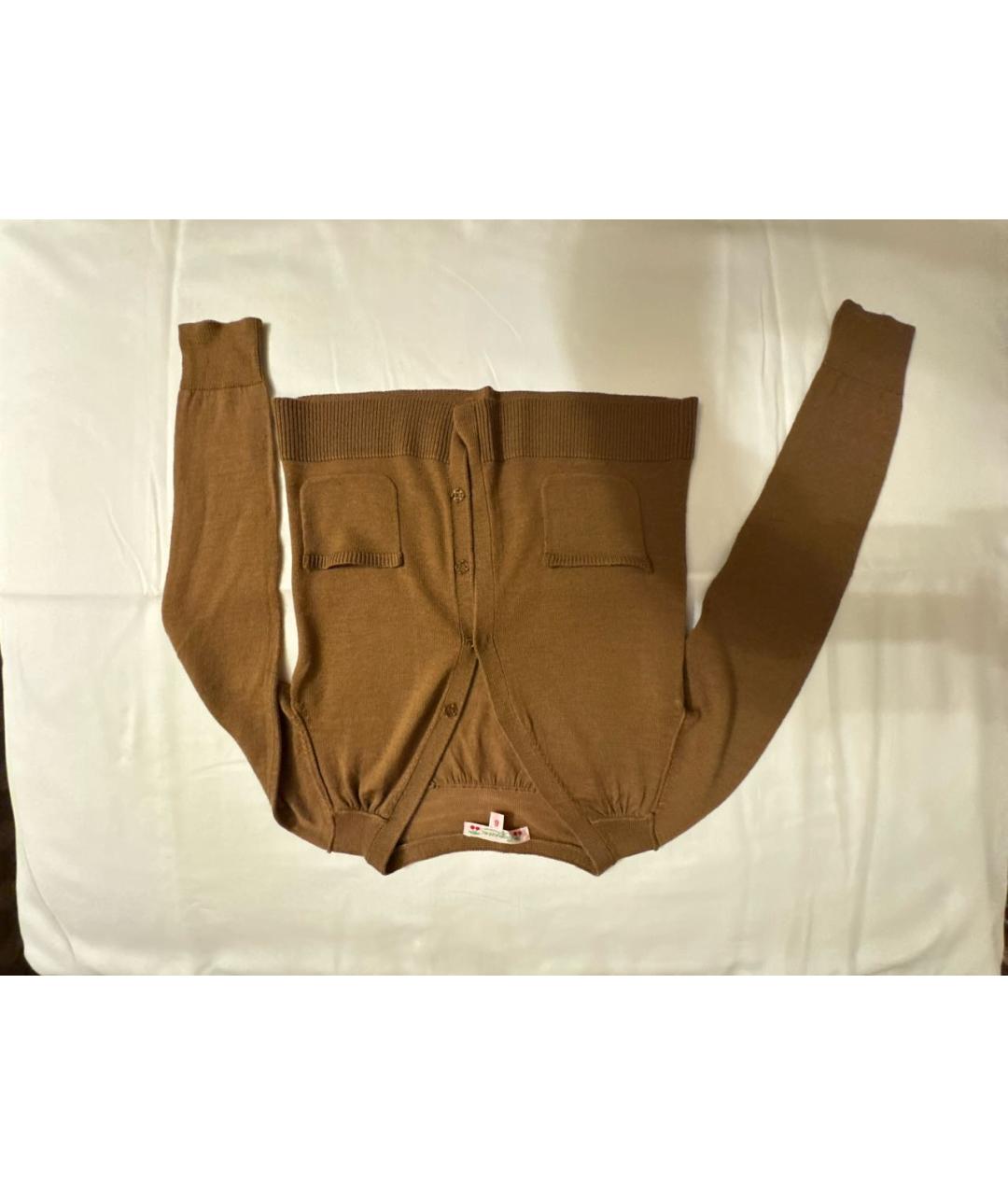 BONPOINT Горчичный шерстяной жакет / жилет, фото 5