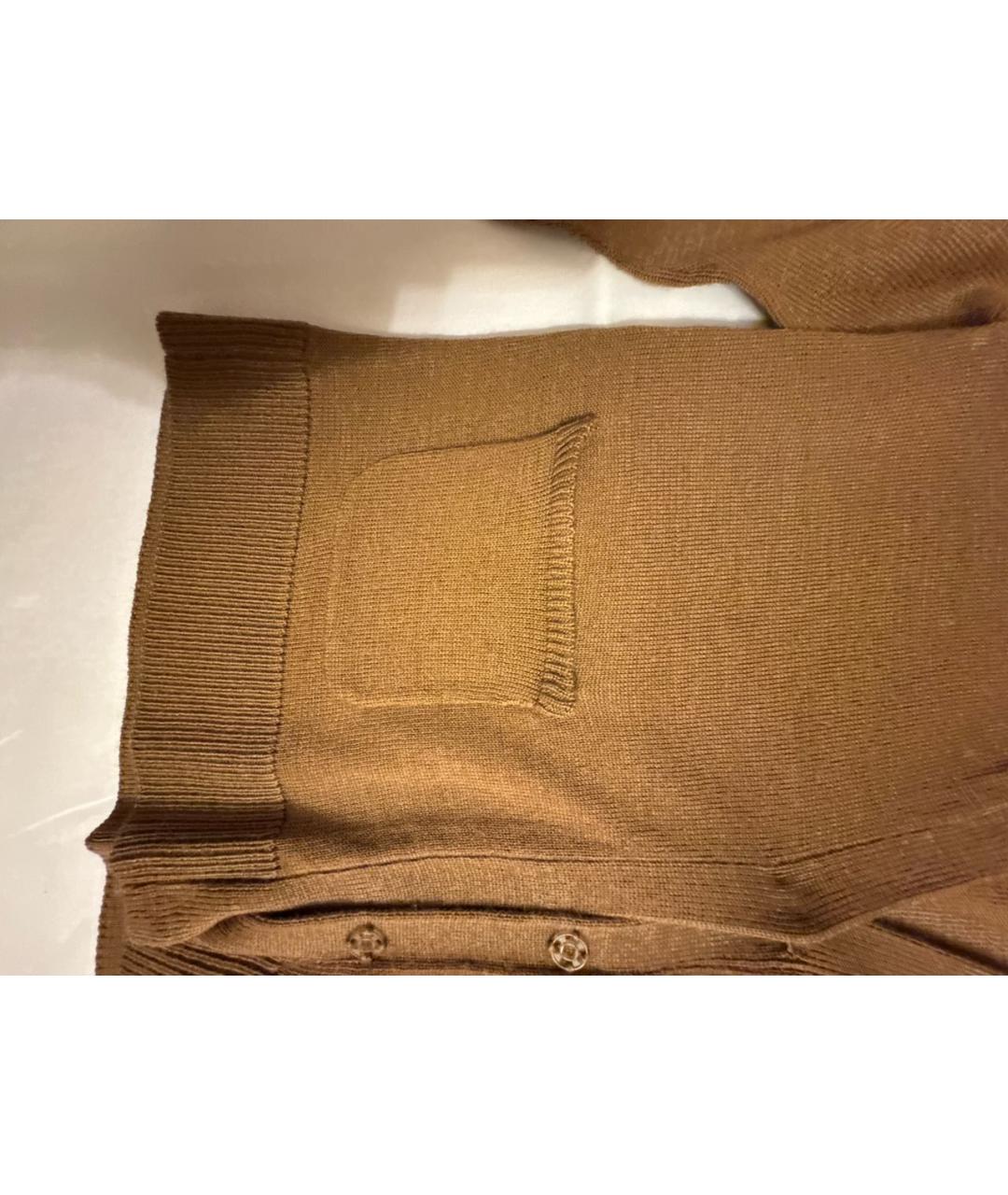 BONPOINT Горчичный шерстяной жакет / жилет, фото 3