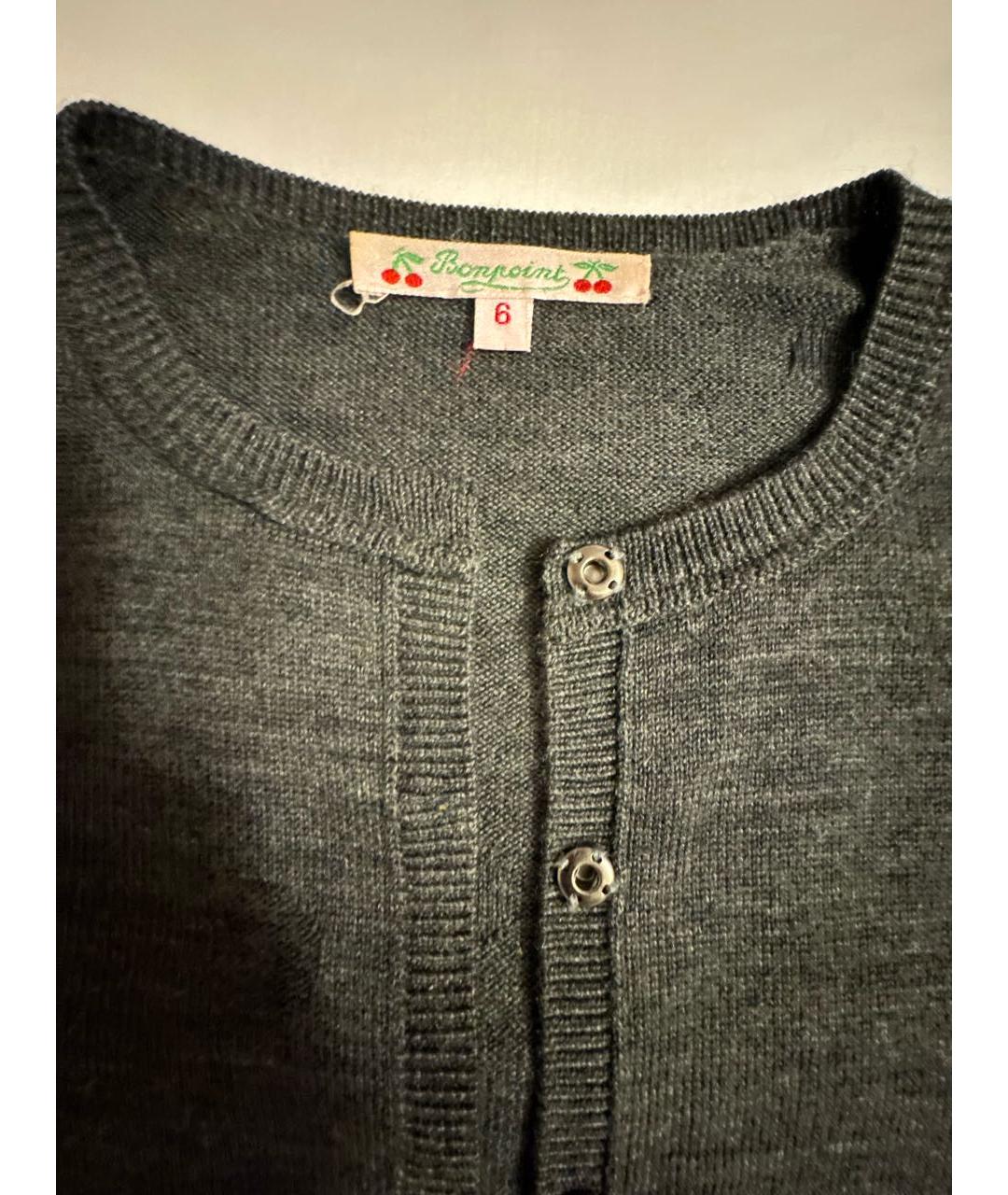 BONPOINT Серый шерстяной жакет / жилет, фото 2