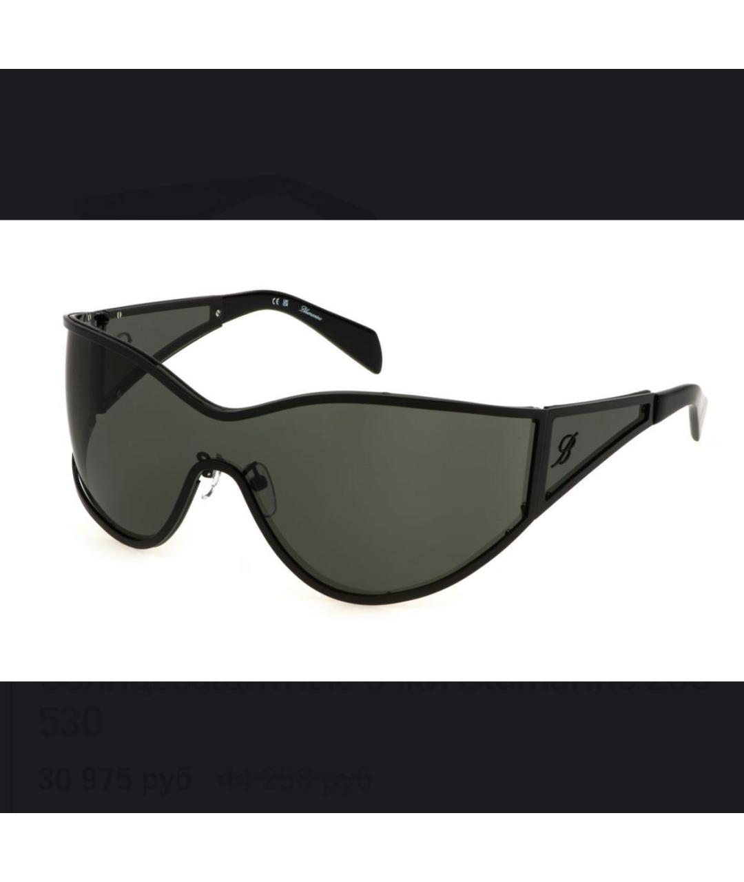 BLUMARINE Черные пластиковые солнцезащитные очки, фото 5