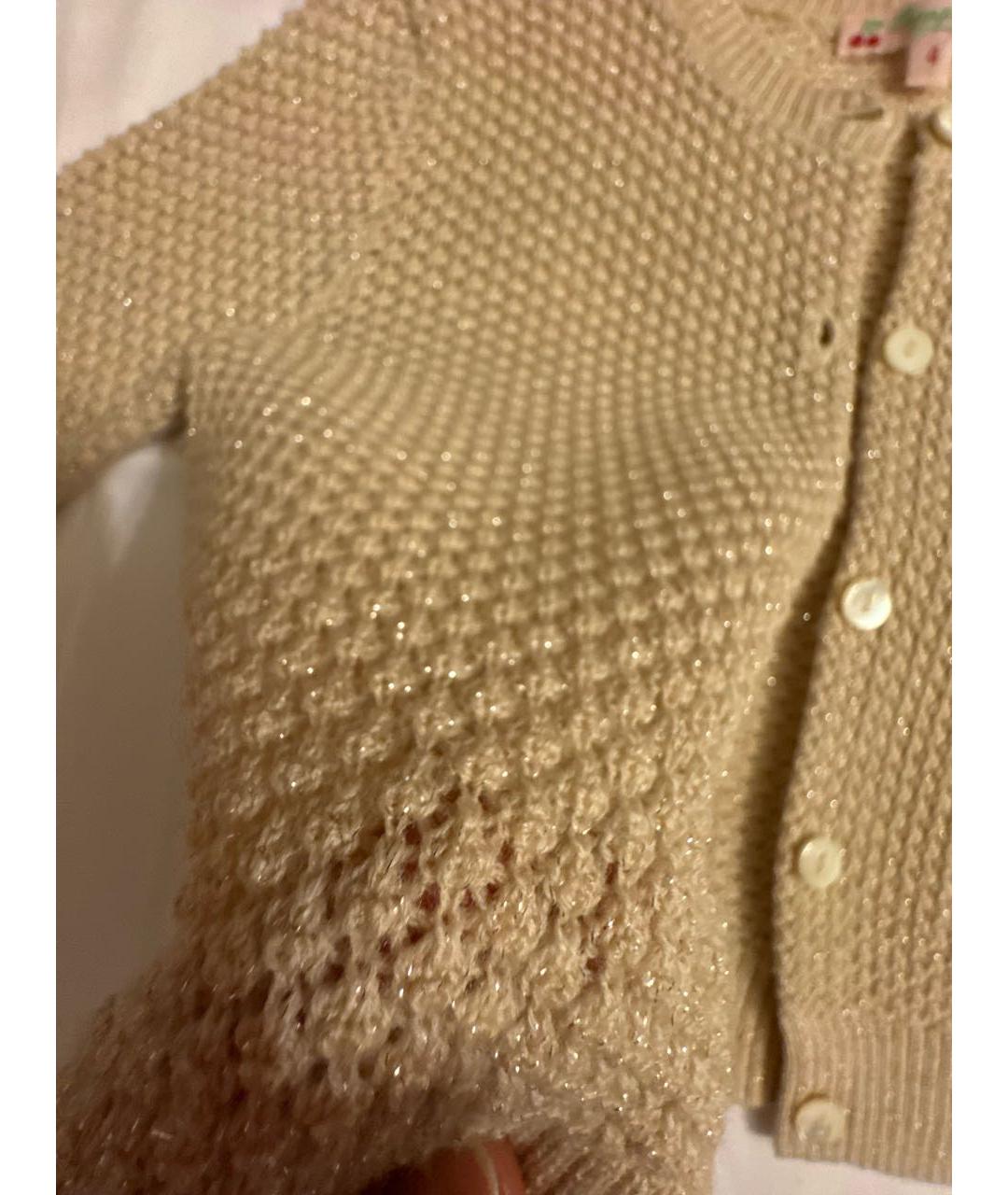 BONPOINT Золотой шерстяной жакет / жилет, фото 3