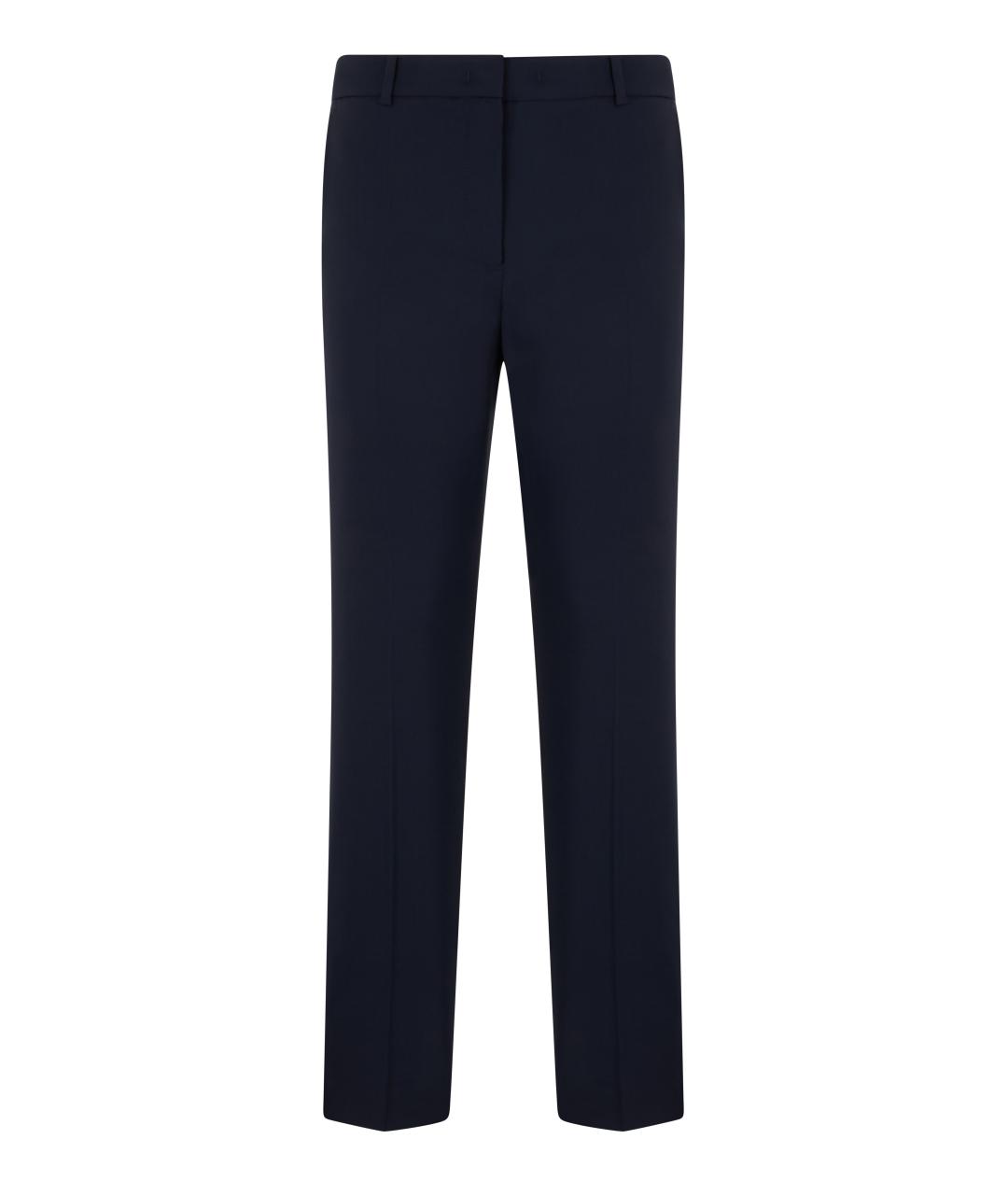 WEEKEND MAX MARA Синие шерстяные прямые брюки, фото 1