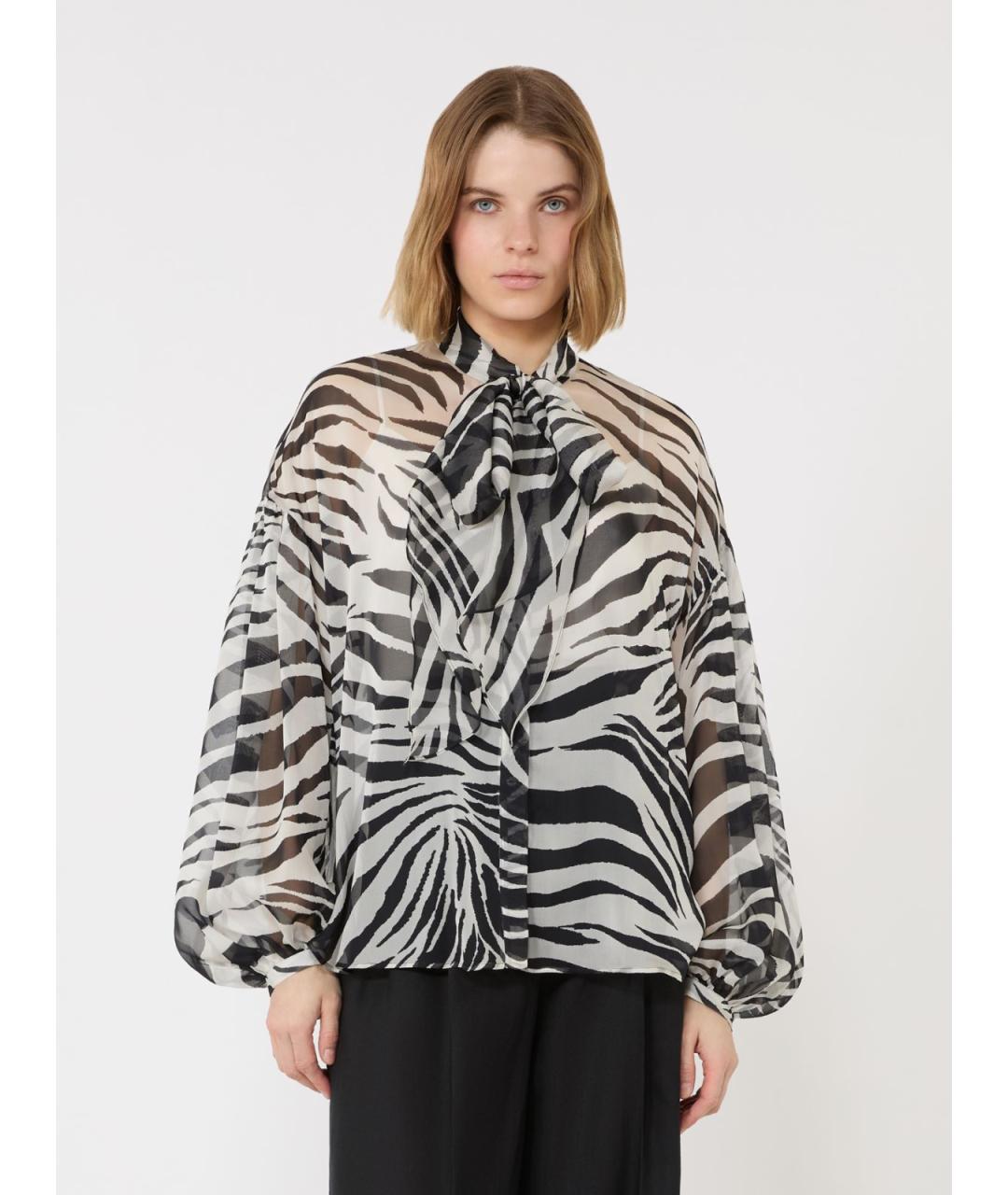 MAX MARA STUDIO Мульти шелковая блузы, фото 3