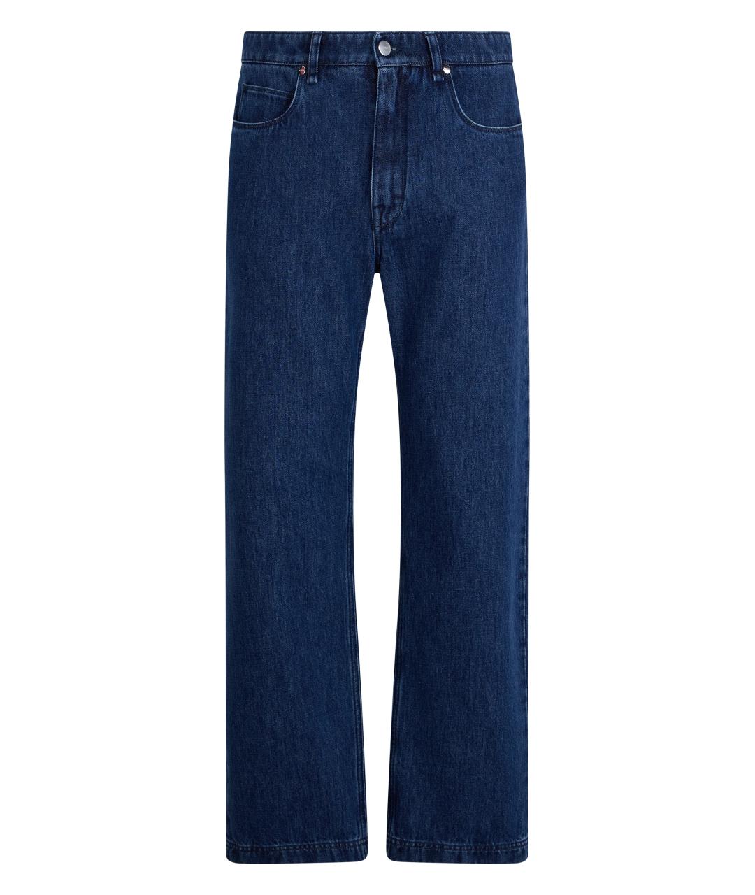 FENDI Синие хлопковые повседневные брюки, фото 1