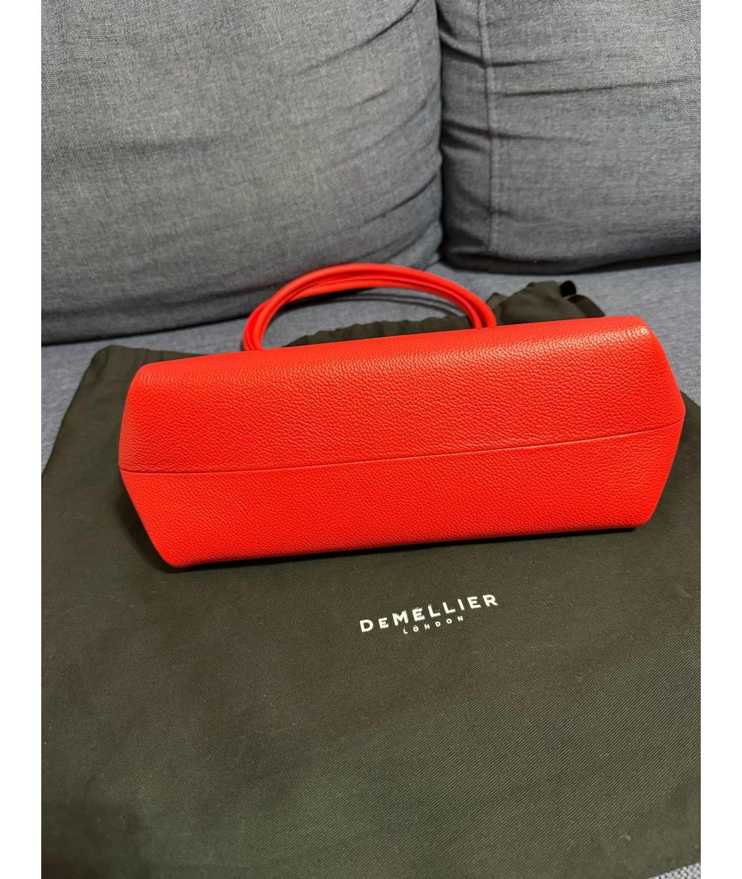 DEMELLIER Красная кожаная сумка с короткими ручками, фото 7