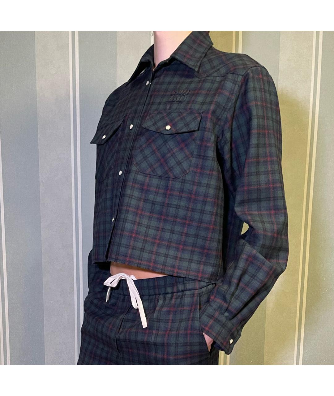 MIU MIU Мульти шерстяная рубашка, фото 4