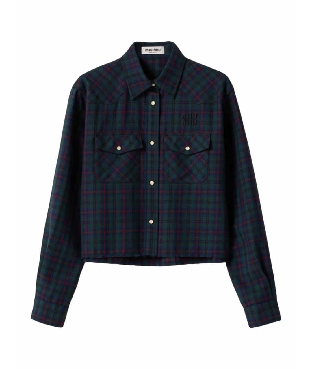 MIU MIU Мульти шерстяная рубашка, фото 1
