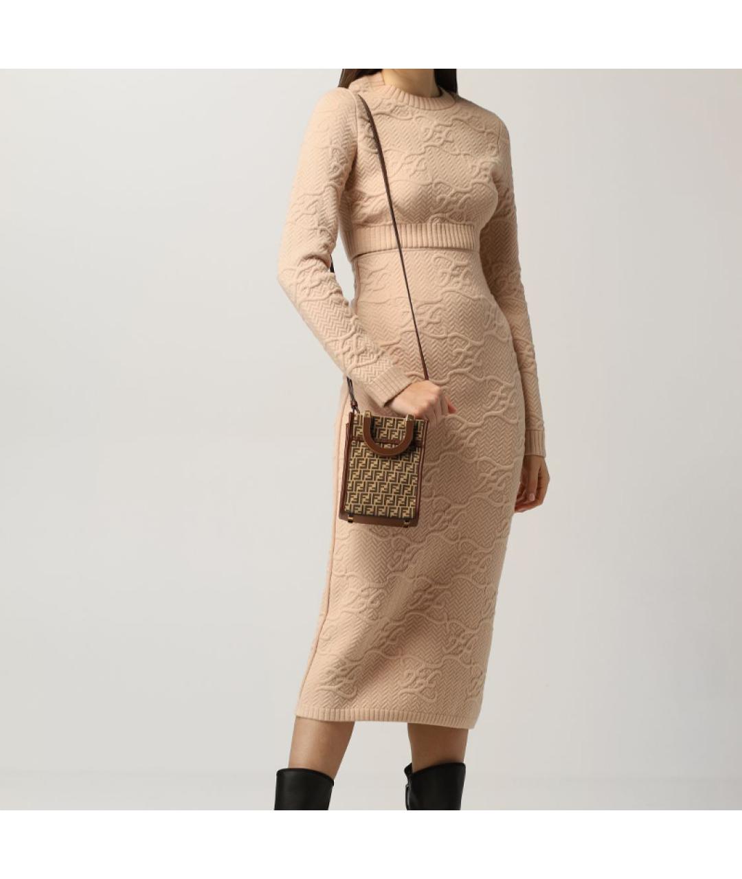 FENDI Коричневая сумка через плечо, фото 3