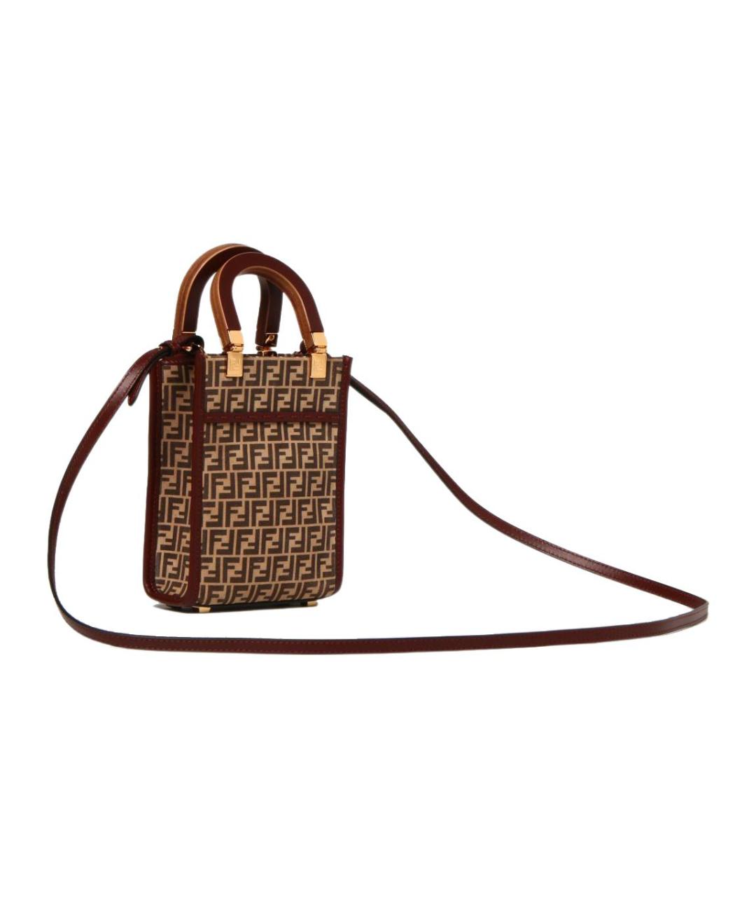 FENDI Коричневая сумка через плечо, фото 2