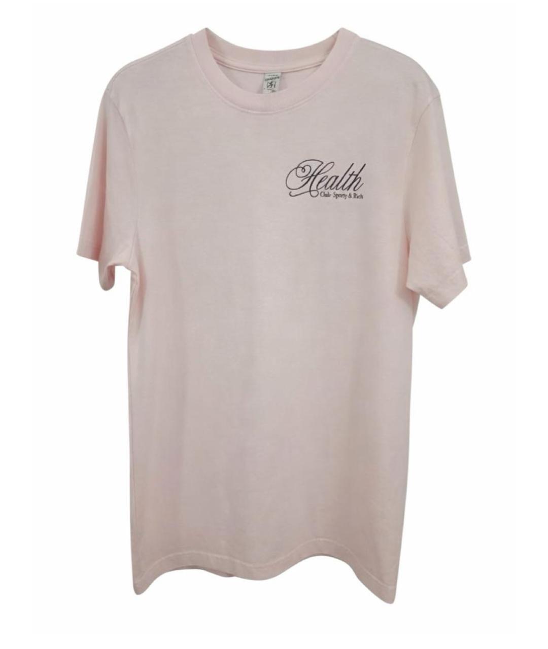 SPORTY AND RICH Розовая хлопковая футболка, фото 8