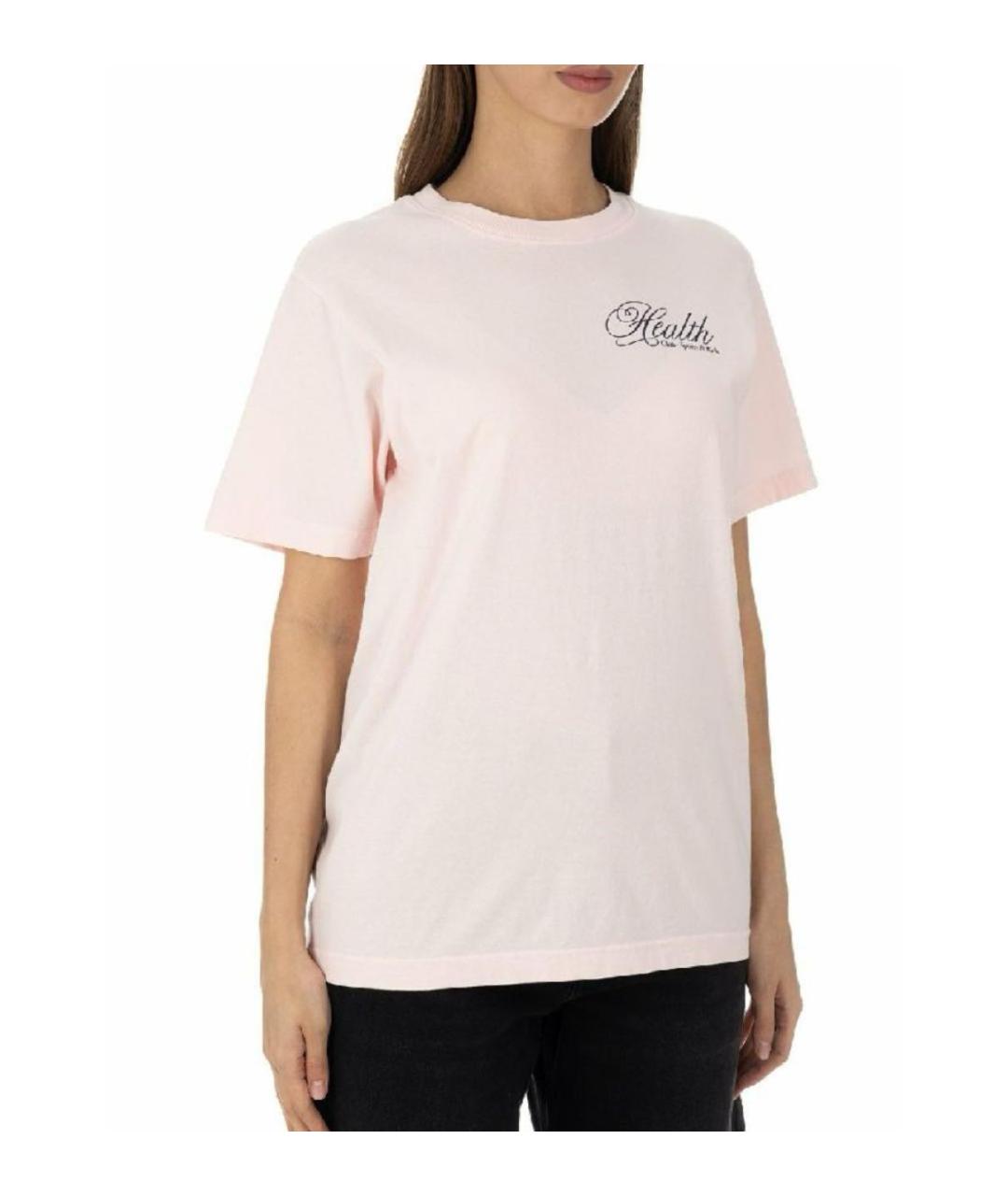 SPORTY AND RICH Розовая хлопковая футболка, фото 6
