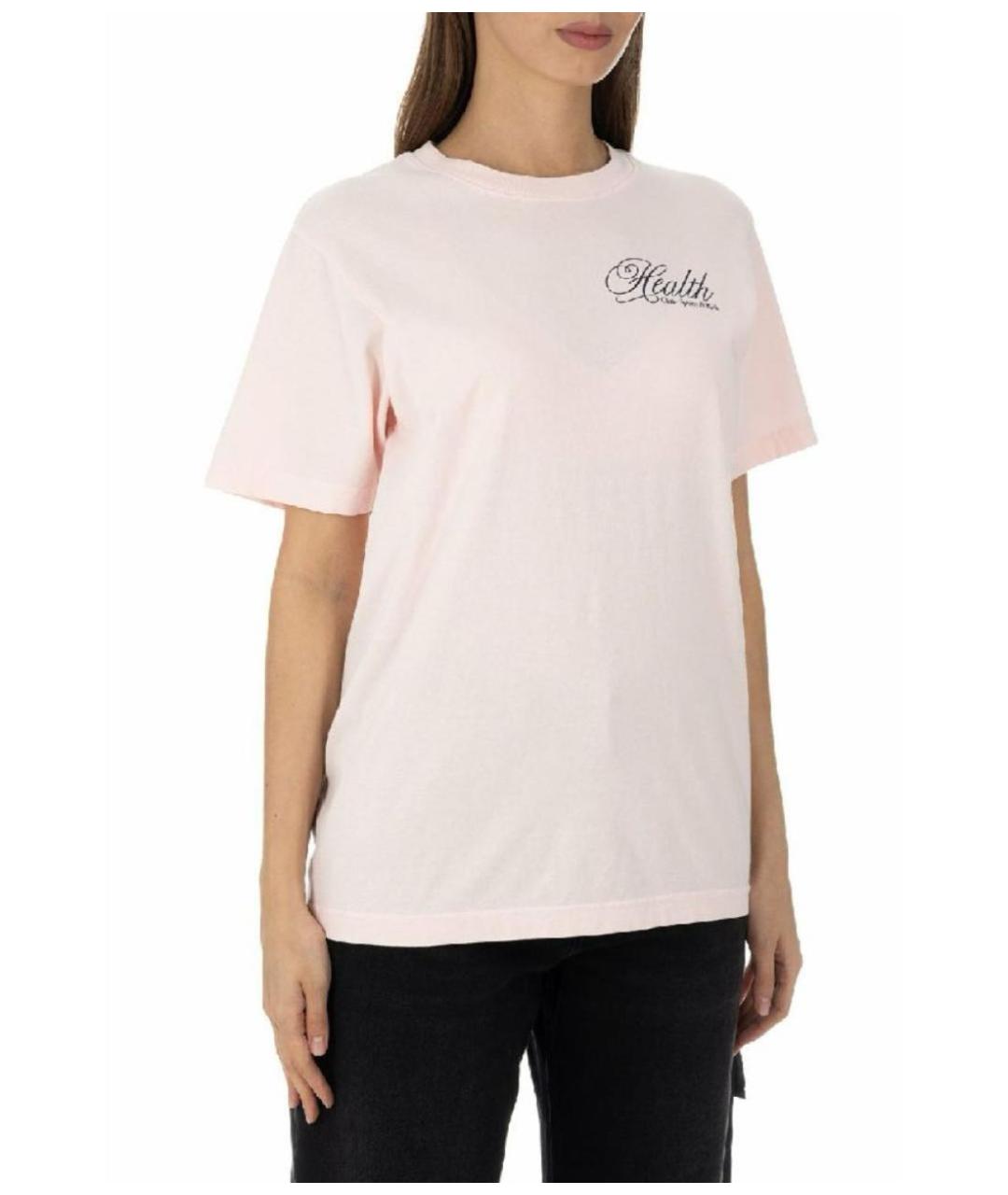 SPORTY AND RICH Розовая хлопковая футболка, фото 7