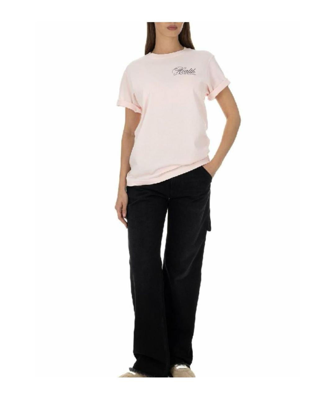 SPORTY AND RICH Розовая хлопковая футболка, фото 4