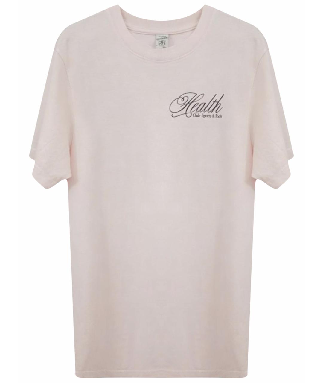 SPORTY AND RICH Розовая хлопковая футболка, фото 1