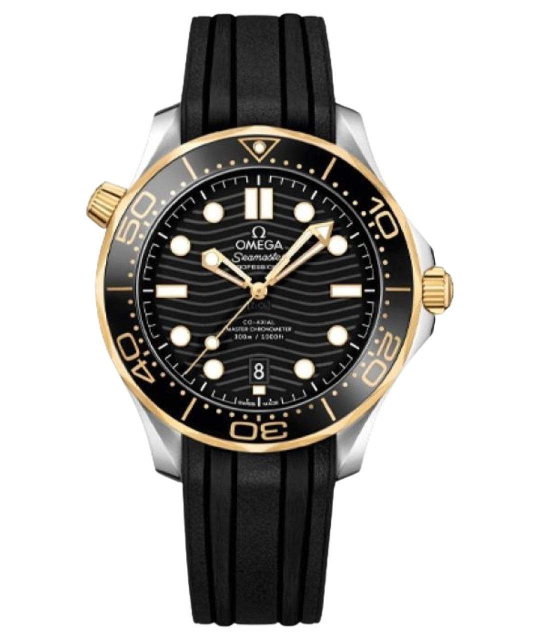 OMEGA Черные часы из желтого золота, фото 1