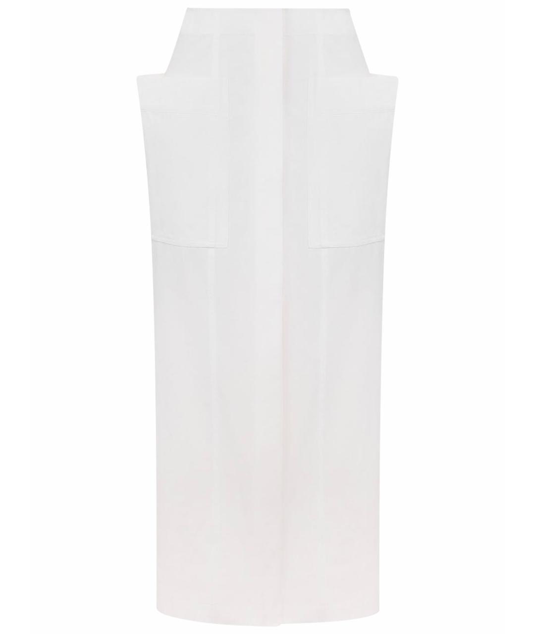 JACQUEMUS Белая хлопковая юбка миди, фото 1