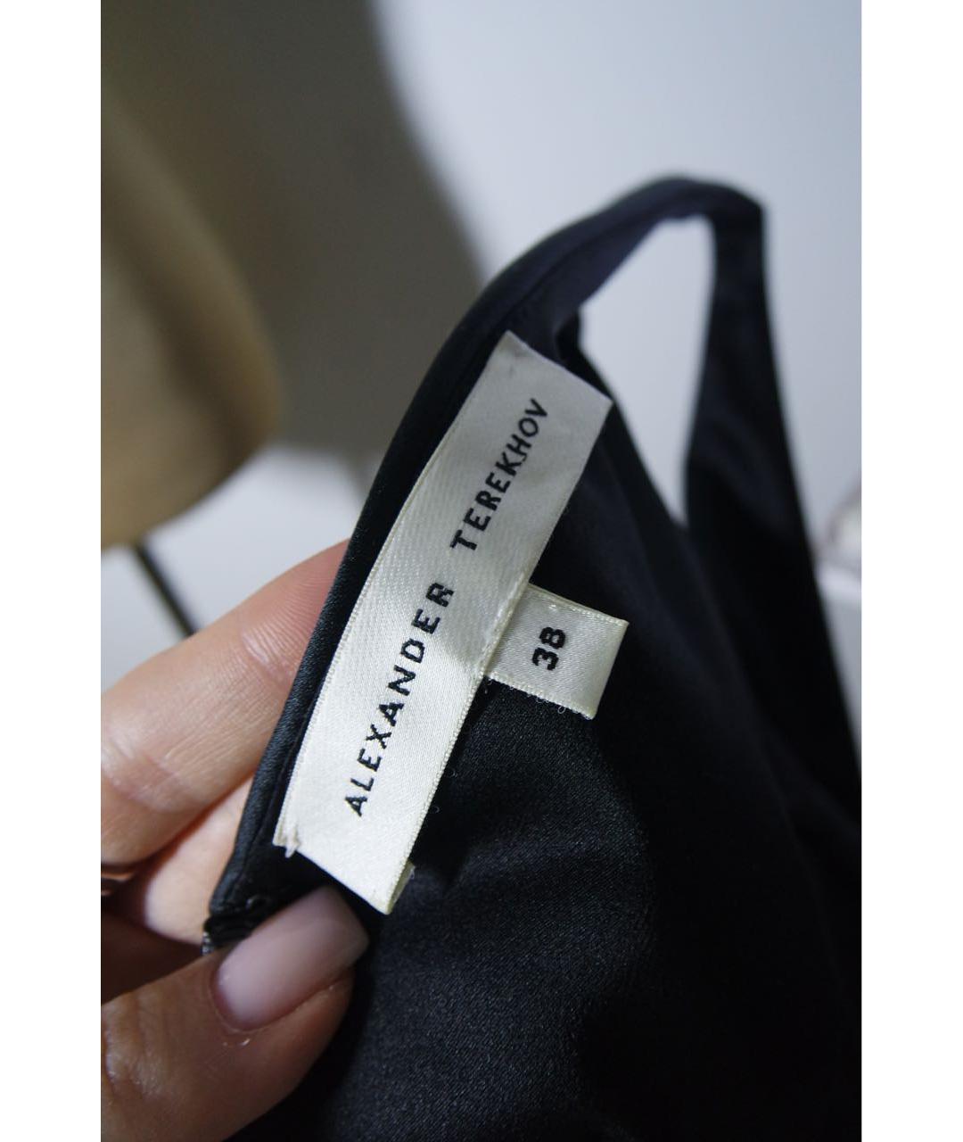 ALEXANDER TEREKHOV Черное шелковое вечернее платье, фото 3