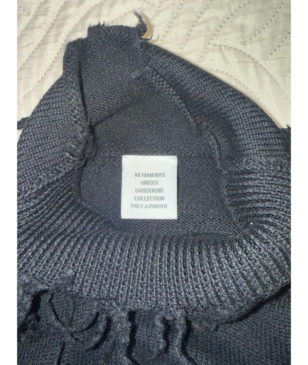 VETEMENTS Черный шерстяной джемпер / свитер, фото 3