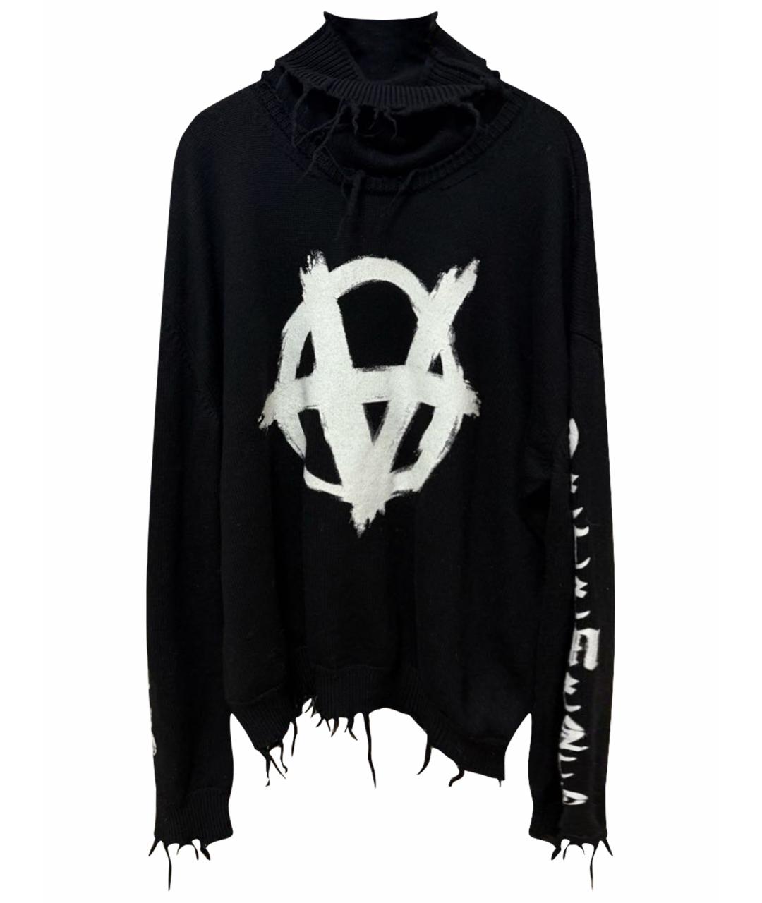 VETEMENTS Черный шерстяной джемпер / свитер, фото 1