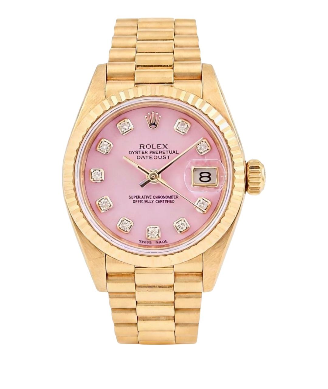ROLEX Розовые часы из желтого золота, фото 1