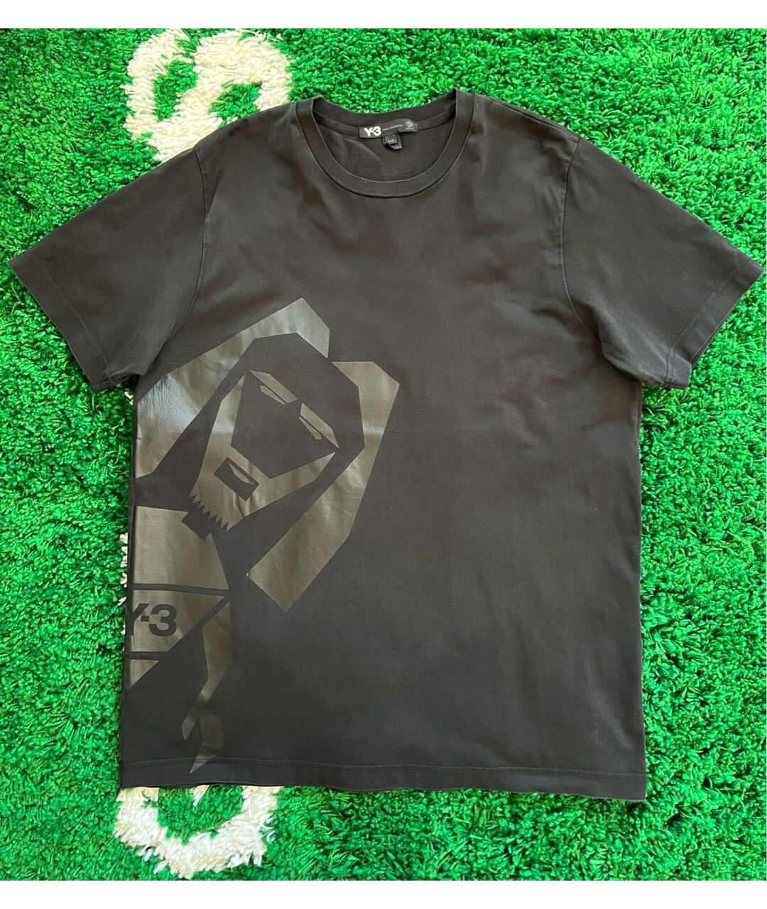 Y-3 Черная хлопковая футболка, фото 9