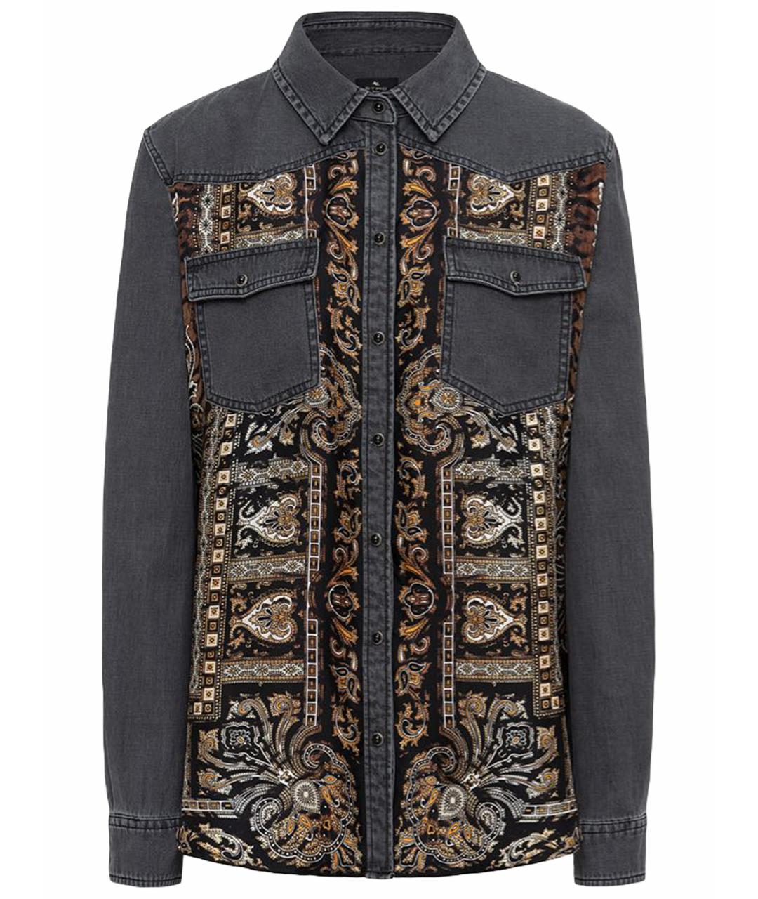 ETRO Антрацитовая хлопковая рубашка, фото 1