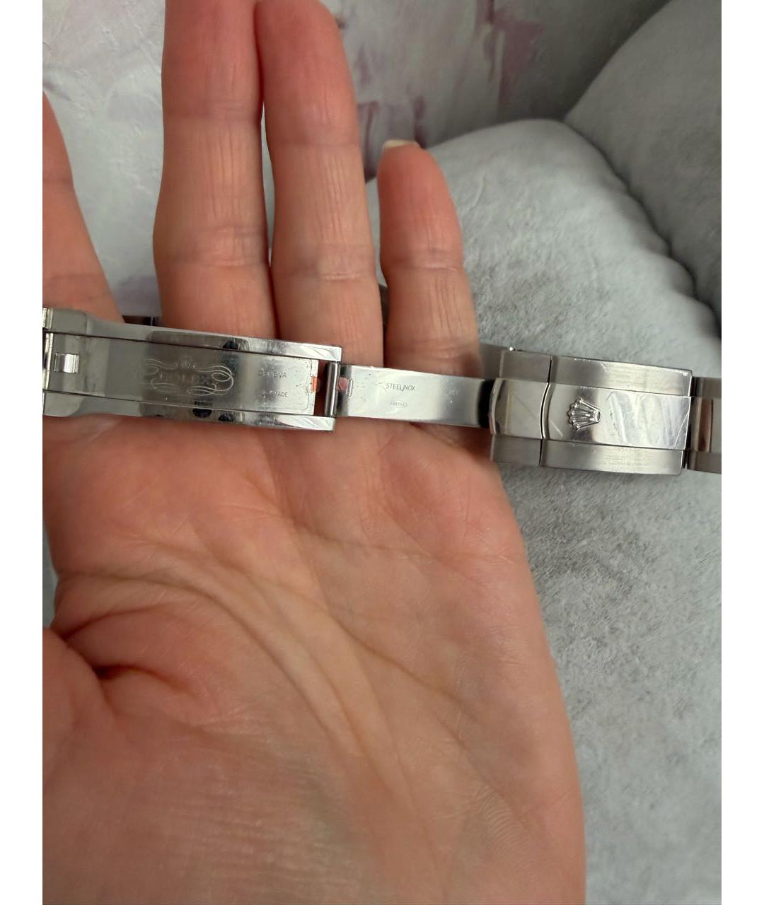 ROLEX Голубые металлические часы, фото 5