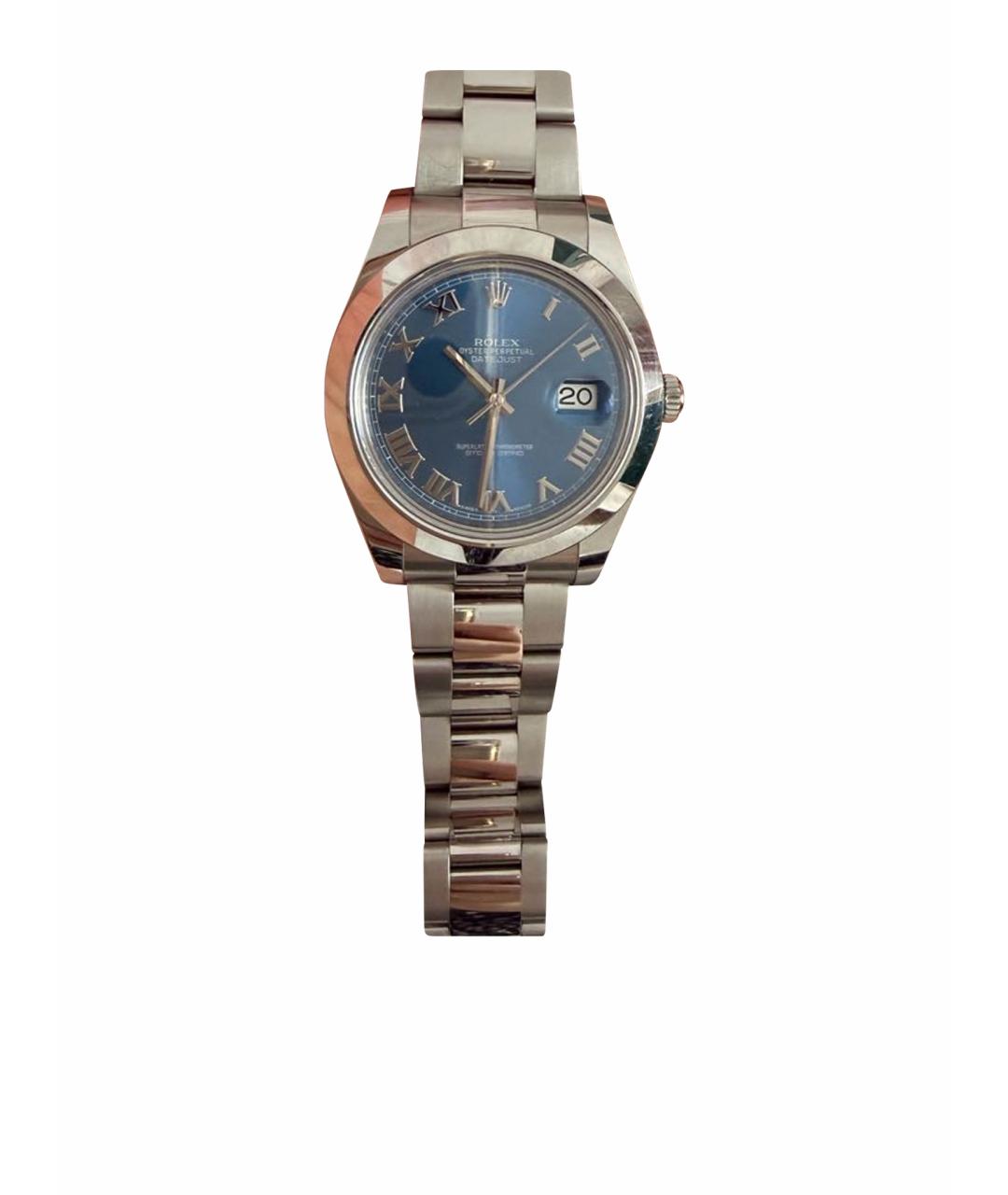 ROLEX Голубые металлические часы, фото 1