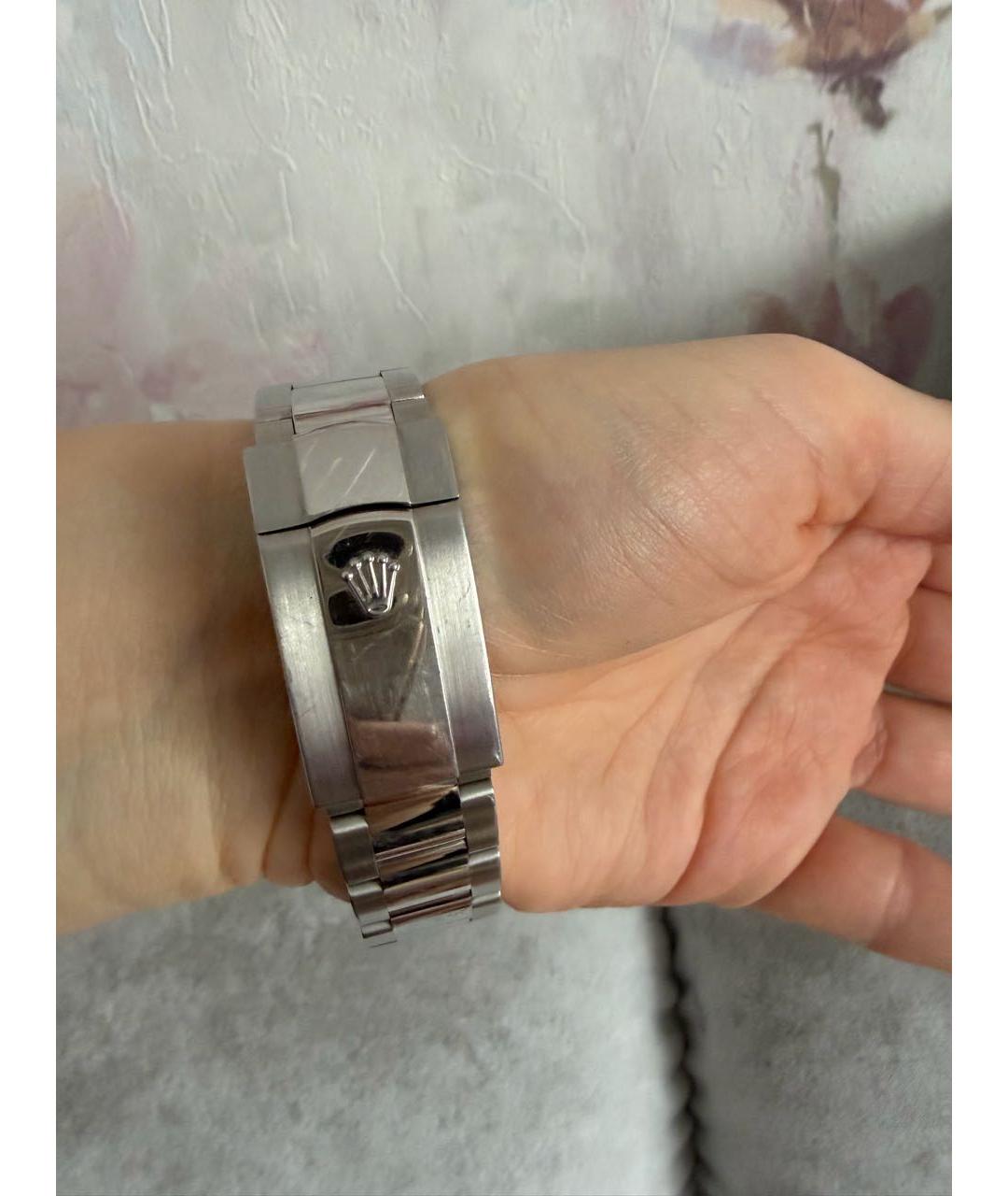 ROLEX Голубые металлические часы, фото 6