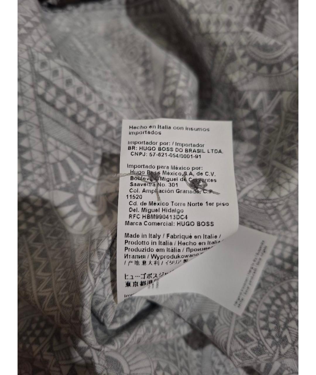 HUGO BOSS Мульти хлопковая кэжуал рубашка, фото 4