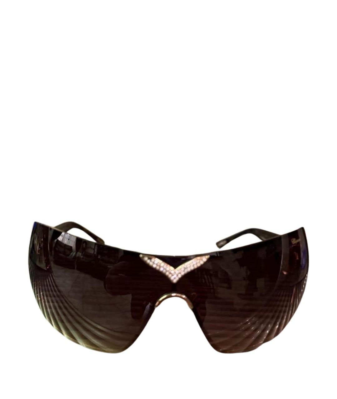 CHOPARD Коричневые пластиковые солнцезащитные очки, фото 1