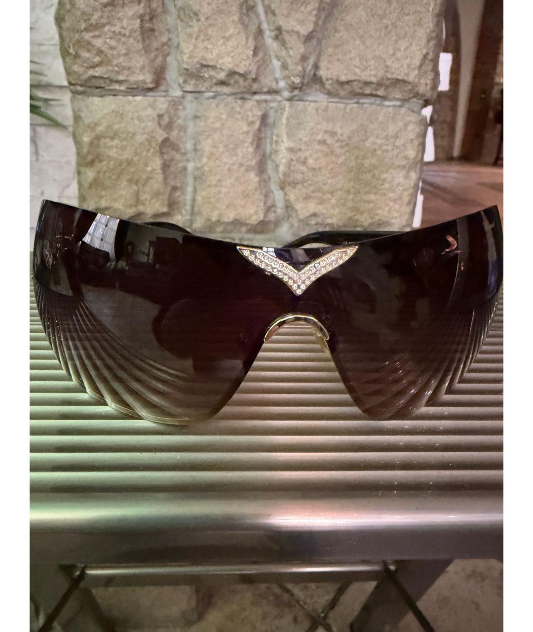CHOPARD Коричневые пластиковые солнцезащитные очки, фото 2