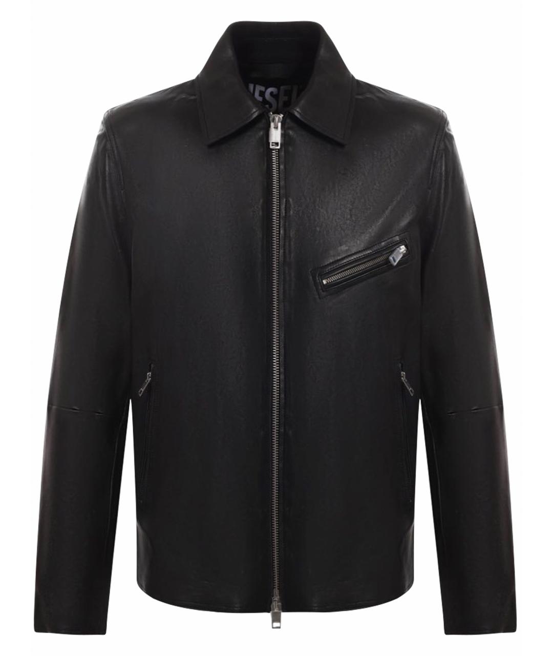 DIESEL Черная кожаная куртка, фото 1
