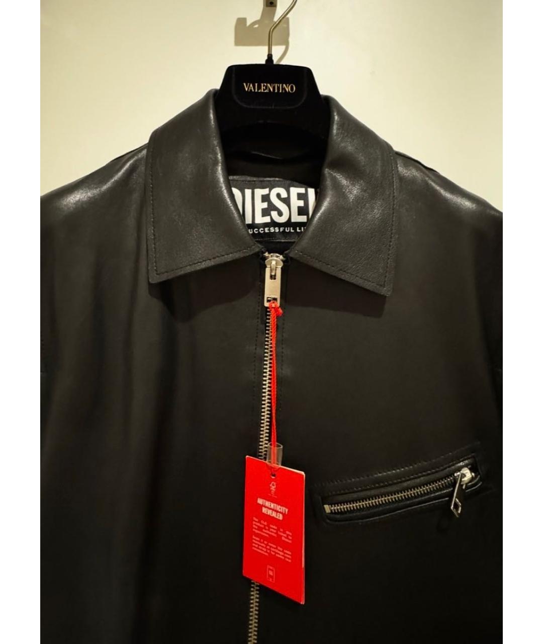 DIESEL Черная кожаная куртка, фото 4