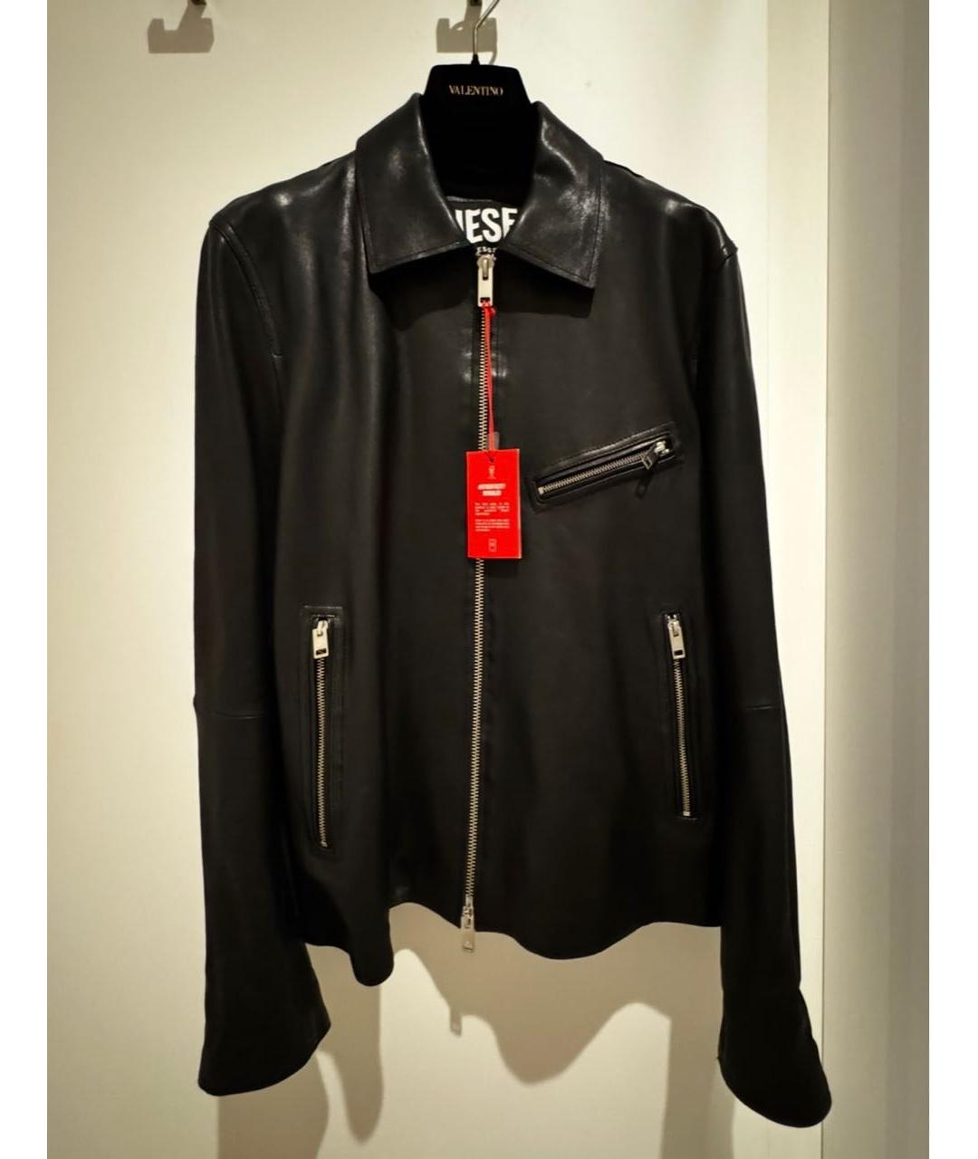 DIESEL Черная кожаная куртка, фото 2