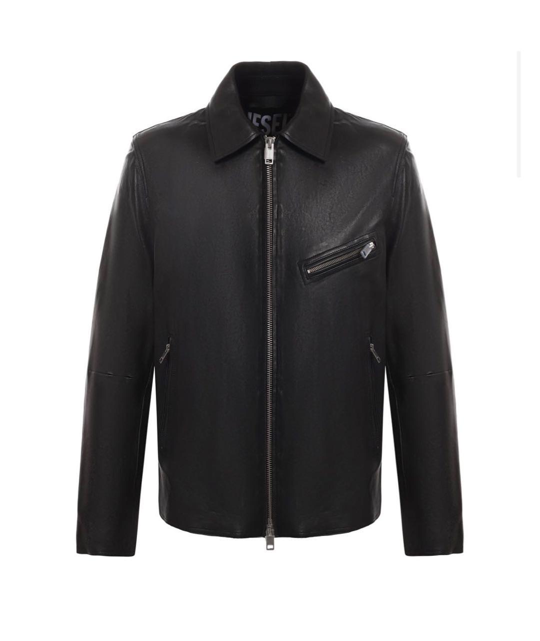 DIESEL Черная кожаная куртка, фото 9