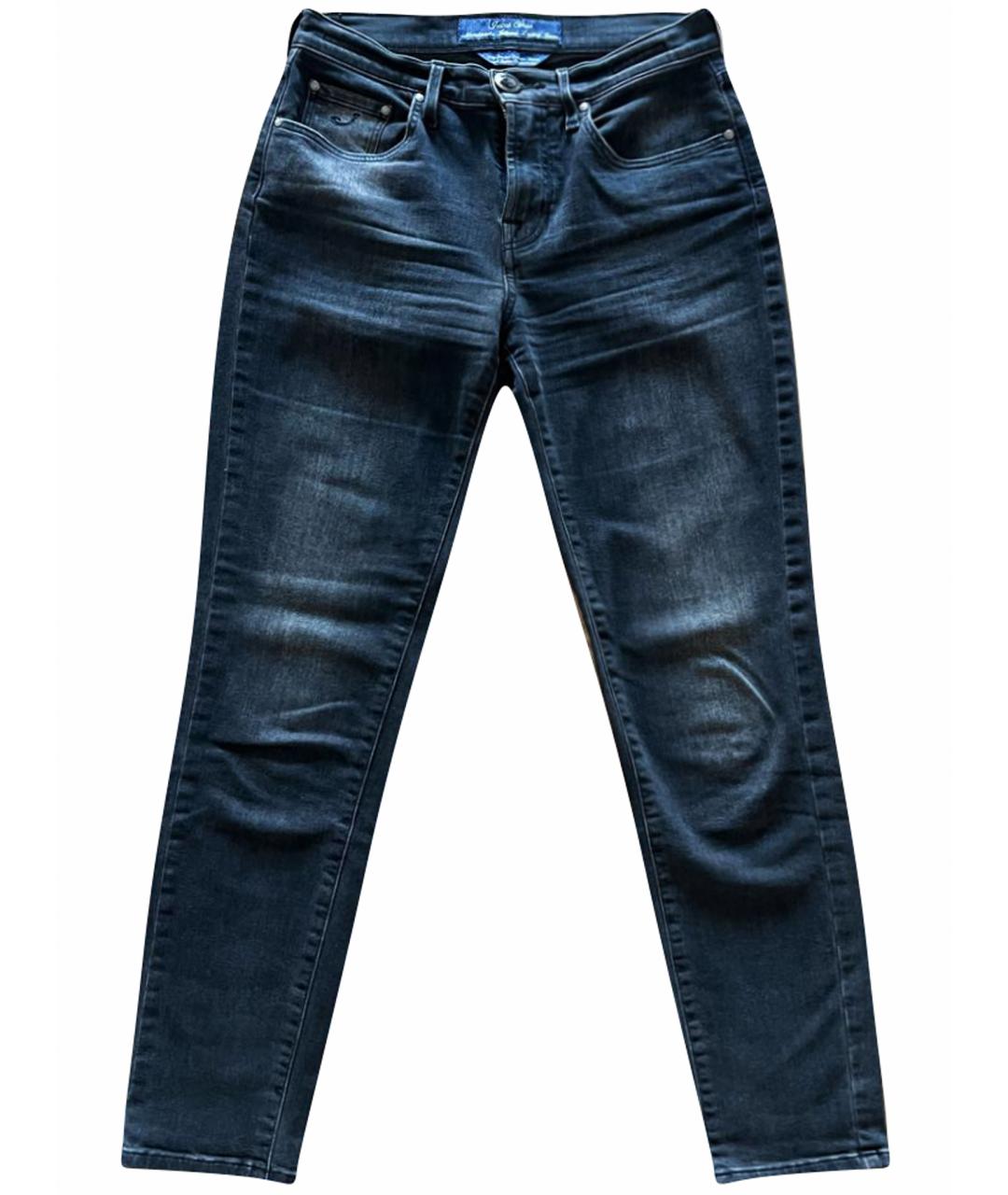 JACOB COHEN Антрацитовые хлопковые прямые джинсы, фото 1