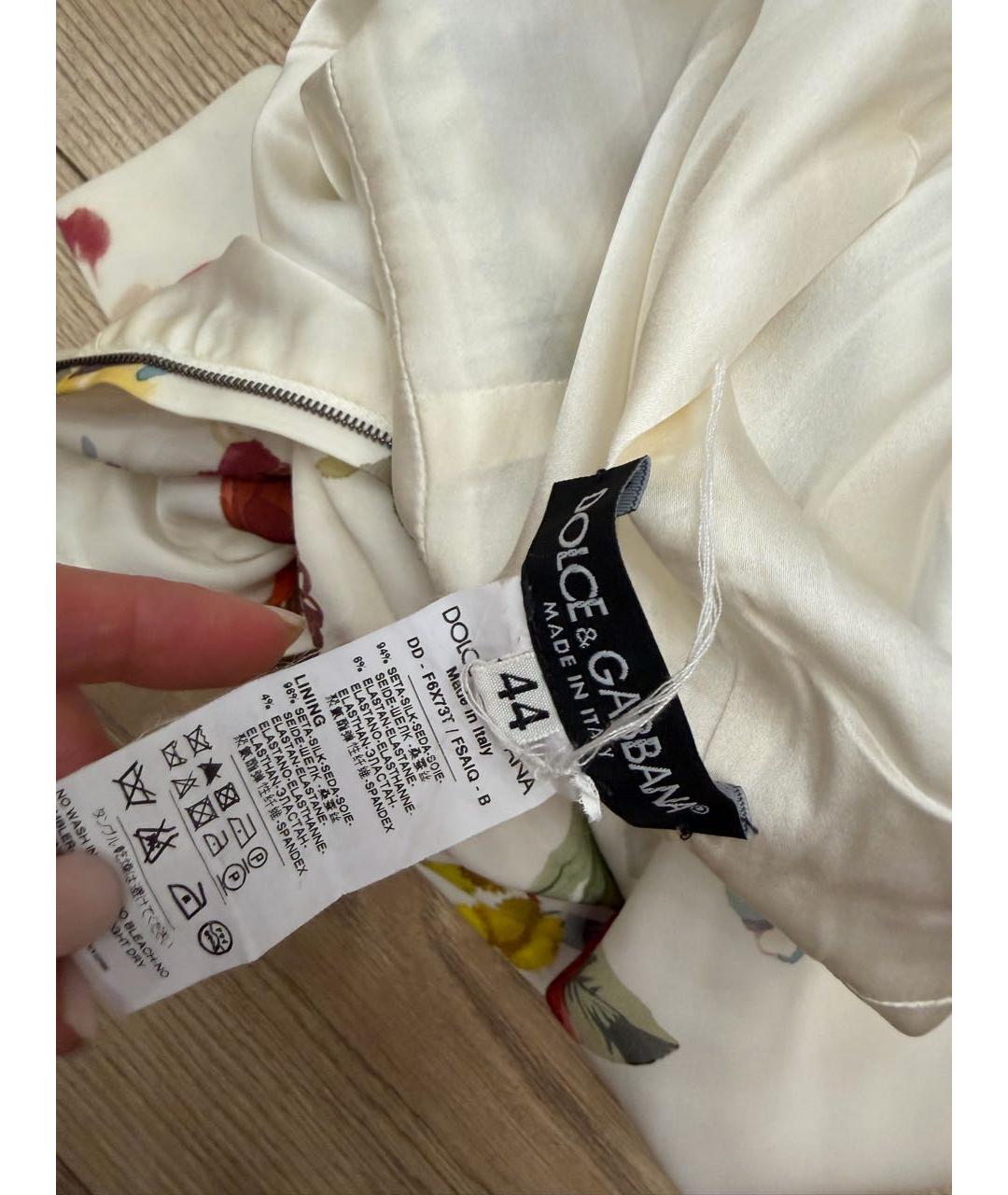 DOLCE&GABBANA Мульти шелковое повседневное платье, фото 6