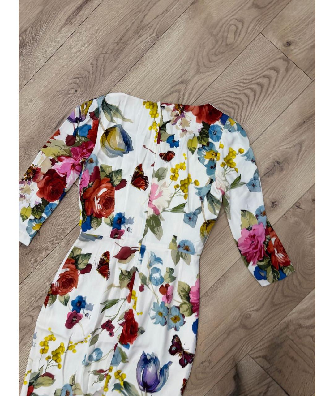 DOLCE&GABBANA Мульти шелковое повседневное платье, фото 3