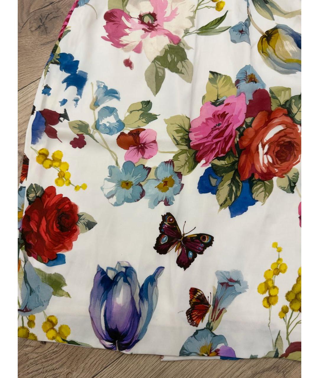 DOLCE&GABBANA Мульти шелковое повседневное платье, фото 4