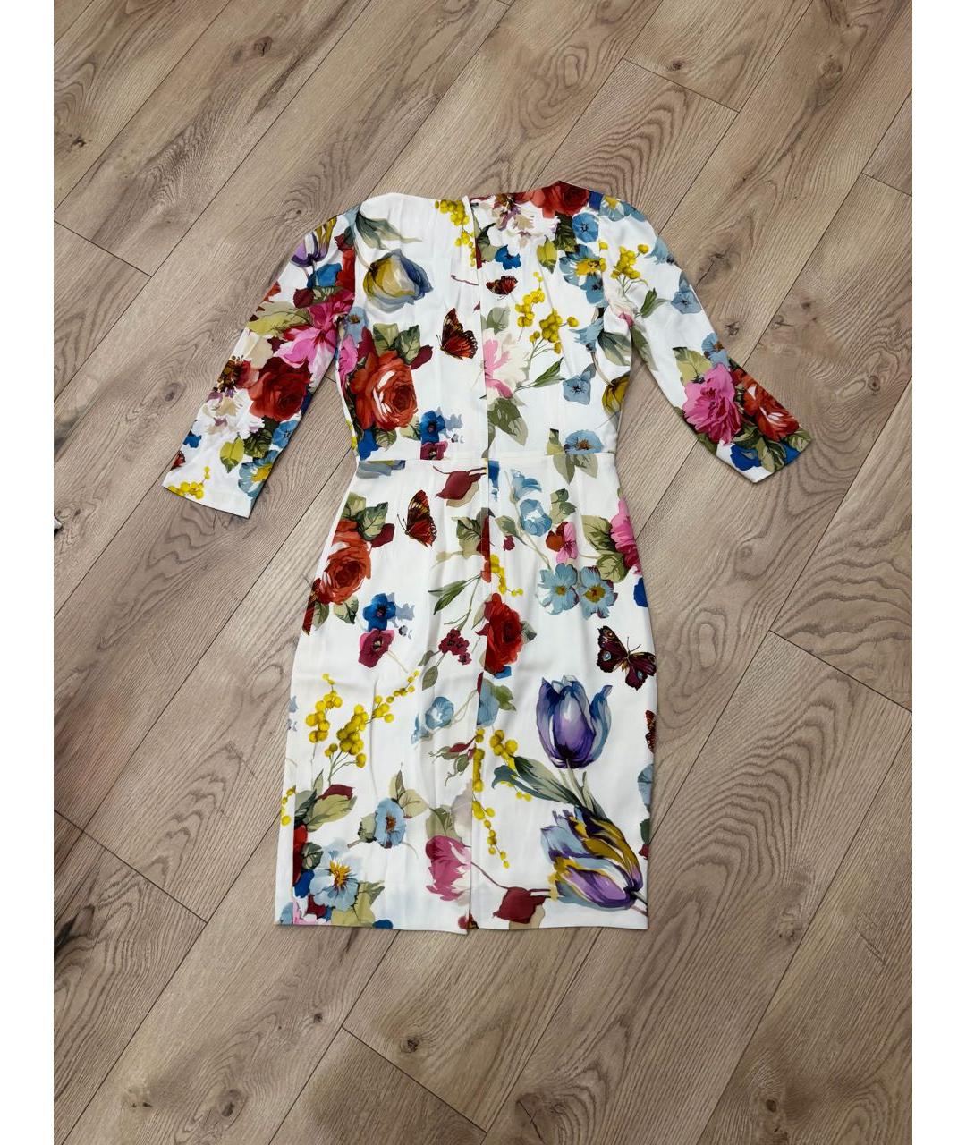 DOLCE&GABBANA Мульти шелковое повседневное платье, фото 2